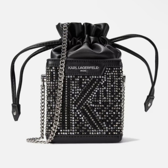 Karl Lagerfeld Handbags - 🖤▪️Karl Lagerfeld▪️Ikon Small Crossbody Black PVC w/ Crystals Limited Edition
